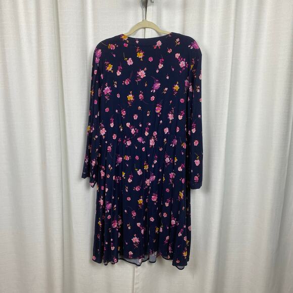 Torrid Blue Floral Challis Midi Dress Sz.4 - Picture 7 of 12